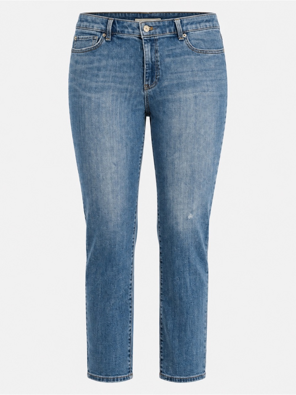 Talbots Girlfriend Jeans Women’s 14 Medium Wash Cropped Stretch Denim